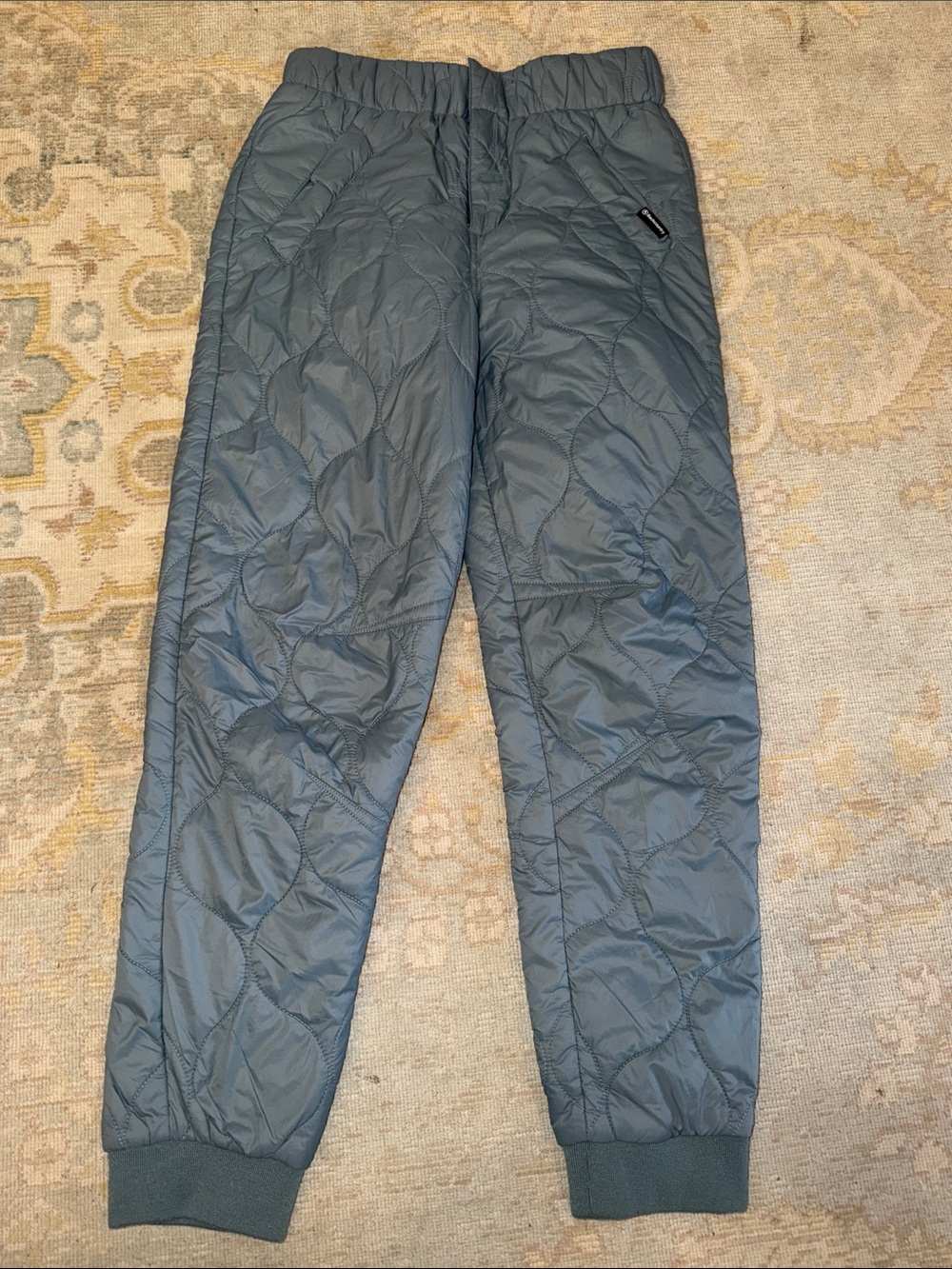 Quilted Track Joggers - Slate Blue